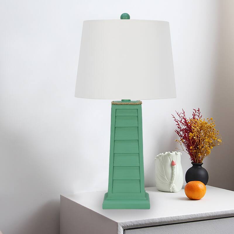 Pair of 25" Shutter Table Lamp & Decorator Shade 25 Bed Bath & Beyond 39782129